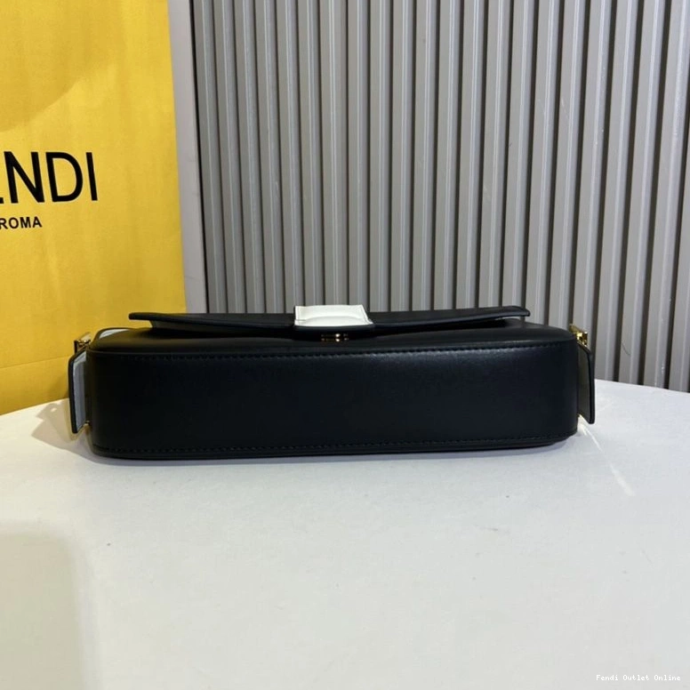 Affordable Bag Black In Twist Leather Medium Fendi Nappa Baguette 0817